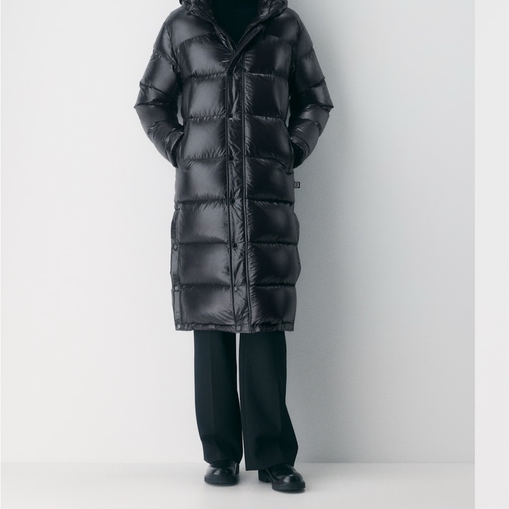 Aritzia Black Long Puffer Jacket